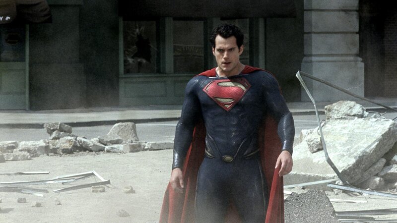Superman in Rubble — Blue, Dramatic