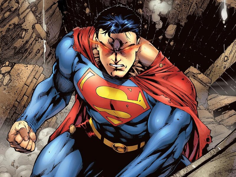 Superman in Rubble — Blue