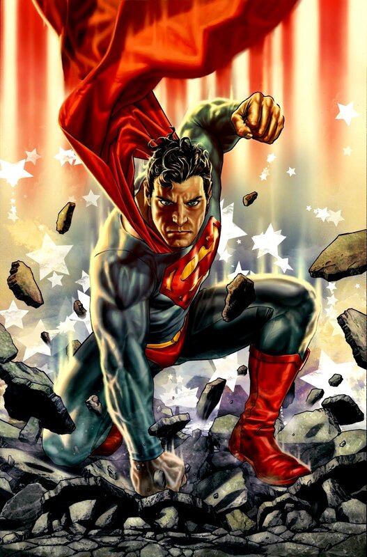 Superman in Rubble — Red