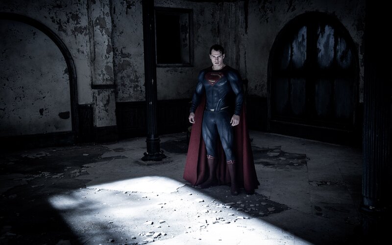 Superman in Ruined Building — Black
