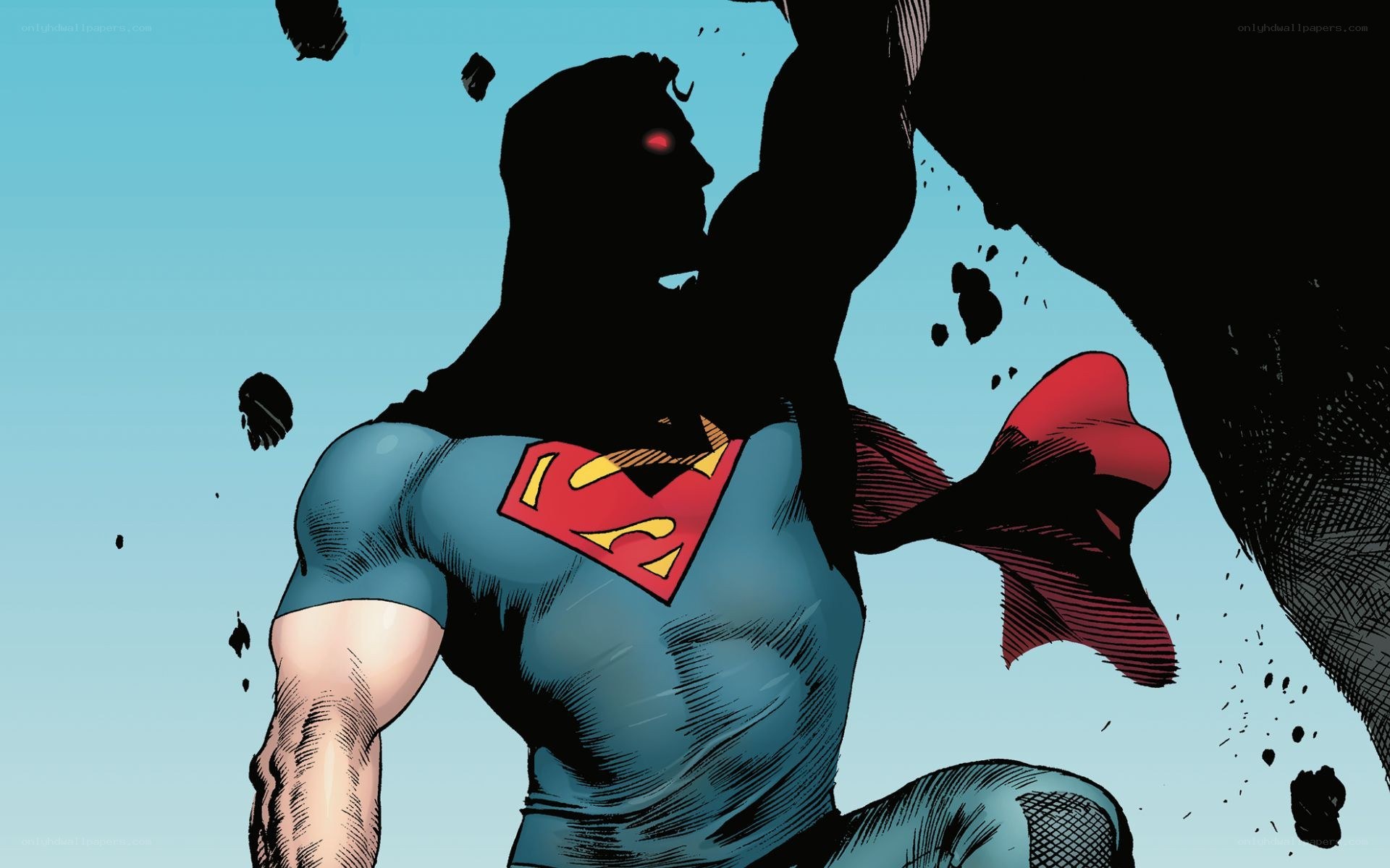 Superman in silhouette