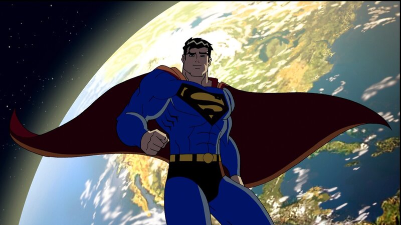 Superman in Space — Blue, Dramatic, Anime