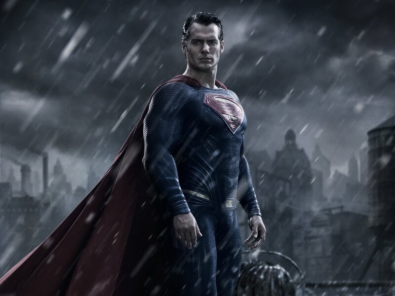 Superman in the rain