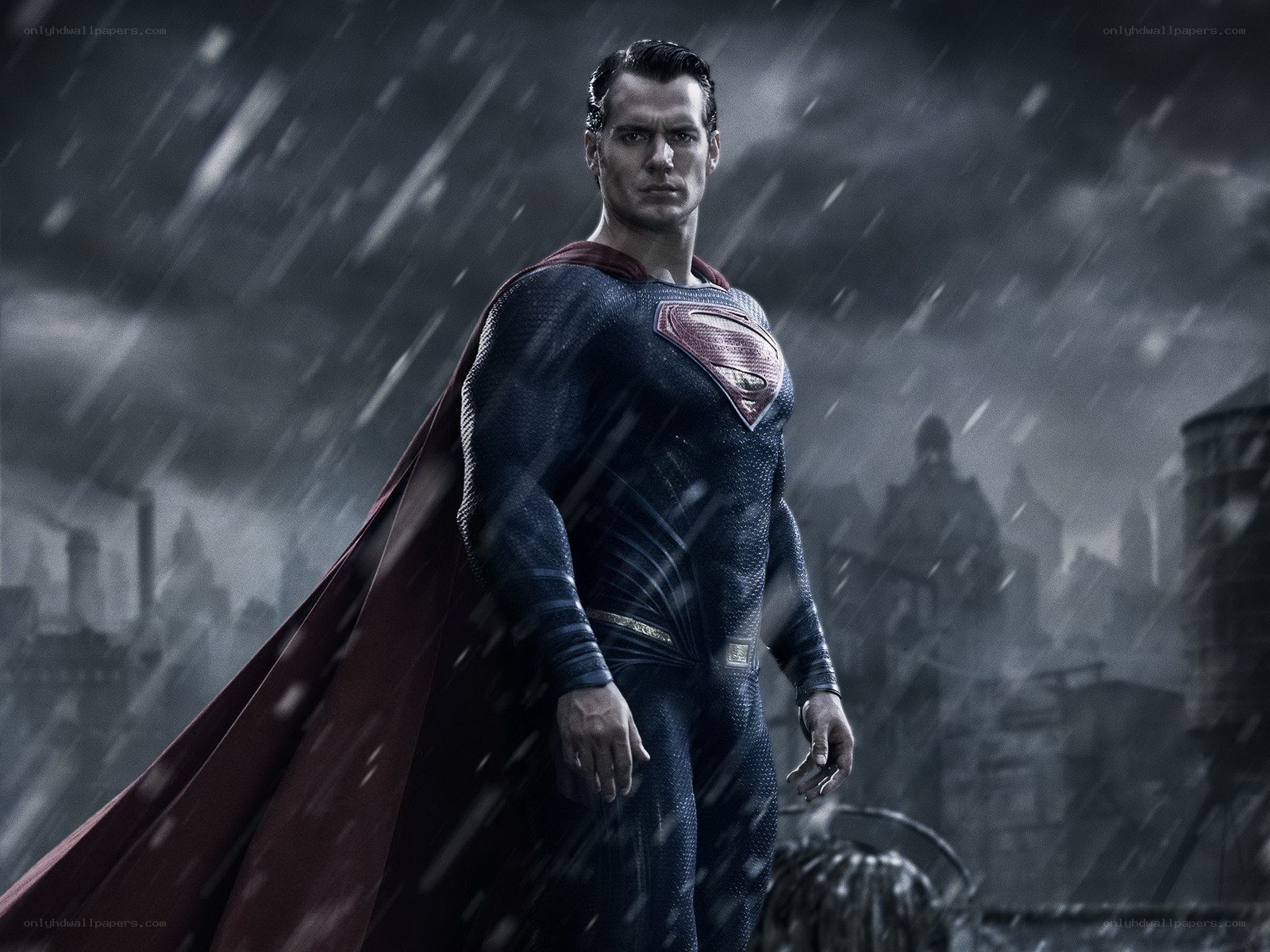Superman in the rain