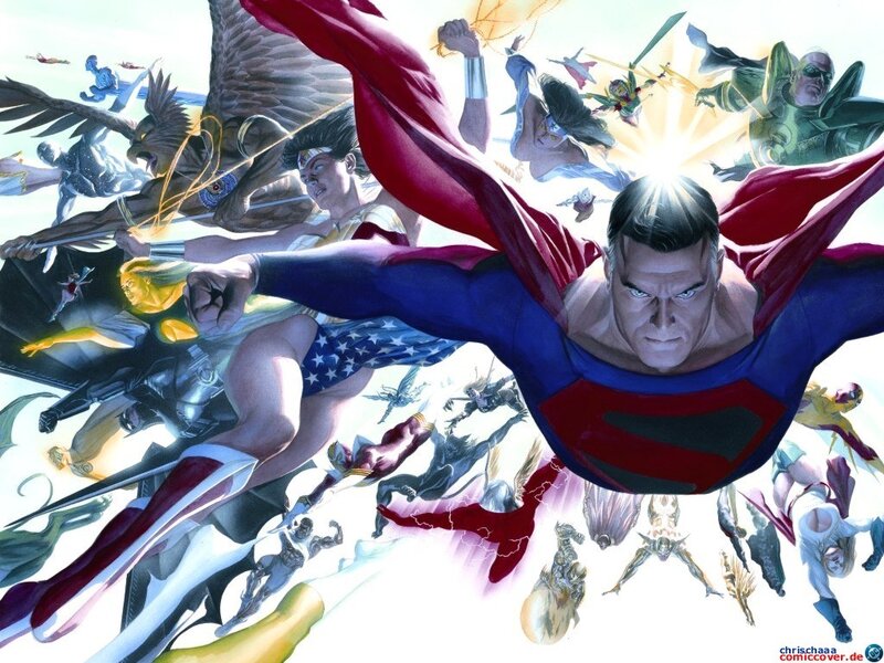 Superman leads the Justice League