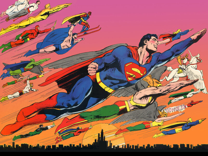 Superman leads the Justice League
