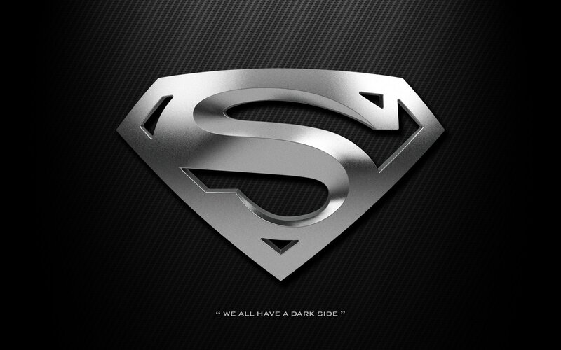 Superman Logo — Black, Dark