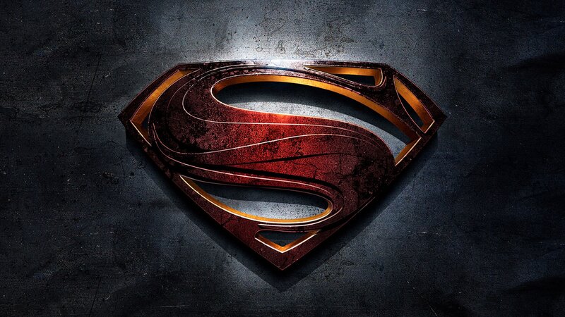 Superman Logo — Black, Dramatic, 3d Render, Metallic