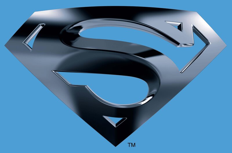 Superman Logo — Blue, Bold, 3d Render