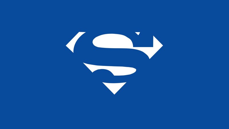 Superman Logo — Blue, Bold, Vector Art