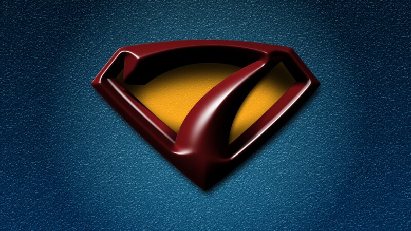 Superman Logo — Blue, Dramatic, 3d Render, Shield, Red, Yellow