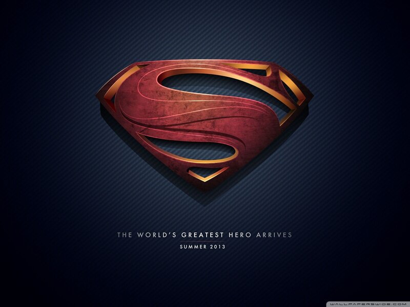 Superman Logo — Blue, Dramatic, Digital Art, Text, Red