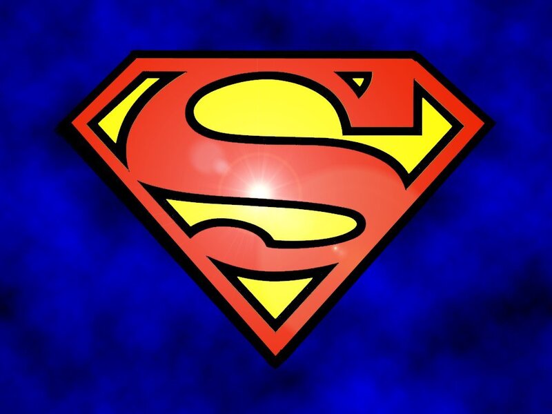Superman Logo — Blue, Dramatic, Vector Art, Shield