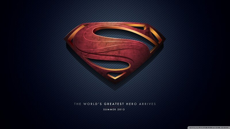 Superman Logo — Blue, Text
