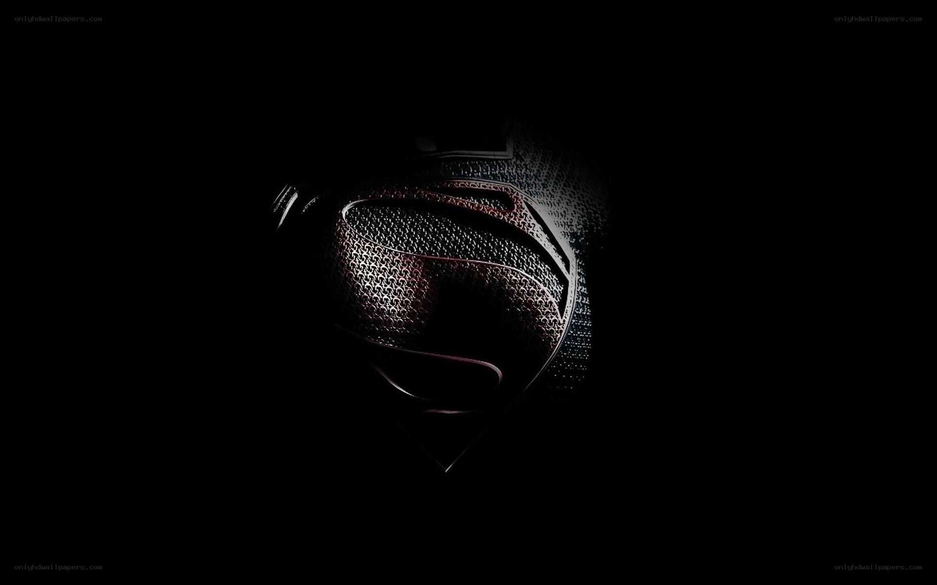 Superman logo in darkness