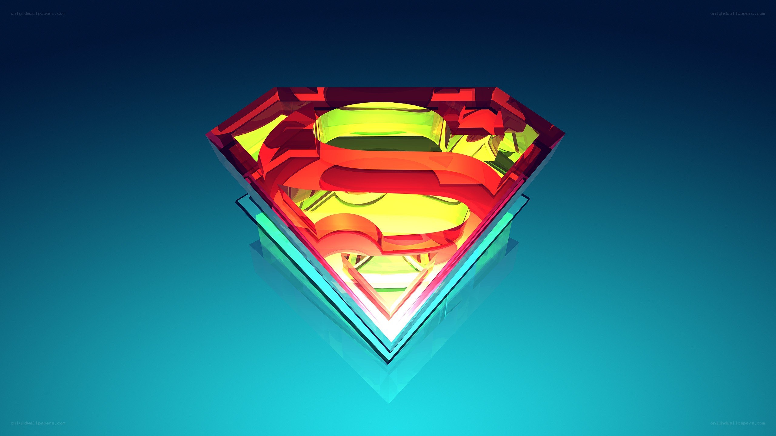Superman logo in glass style