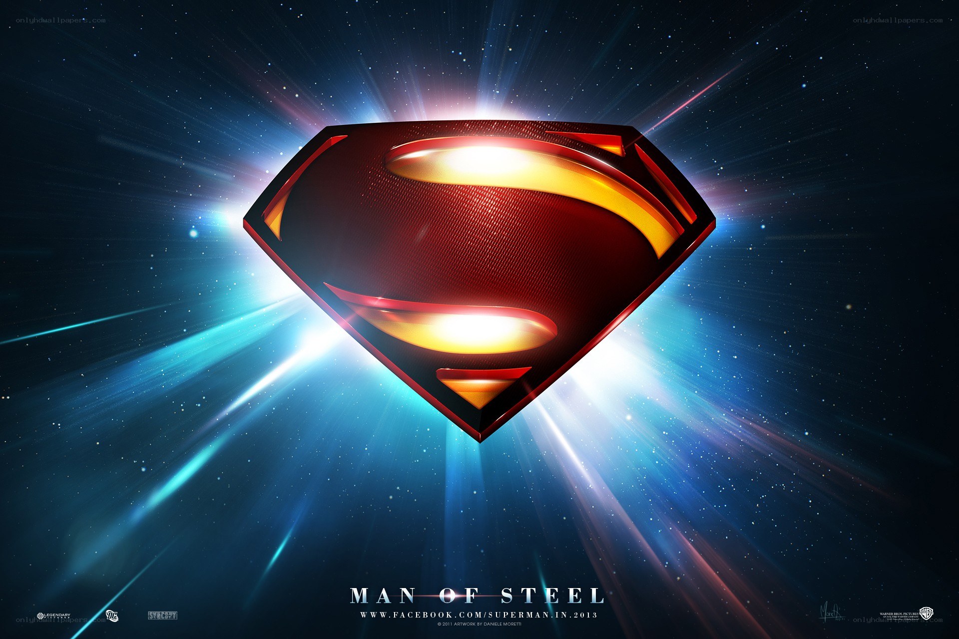 Superman logo in space