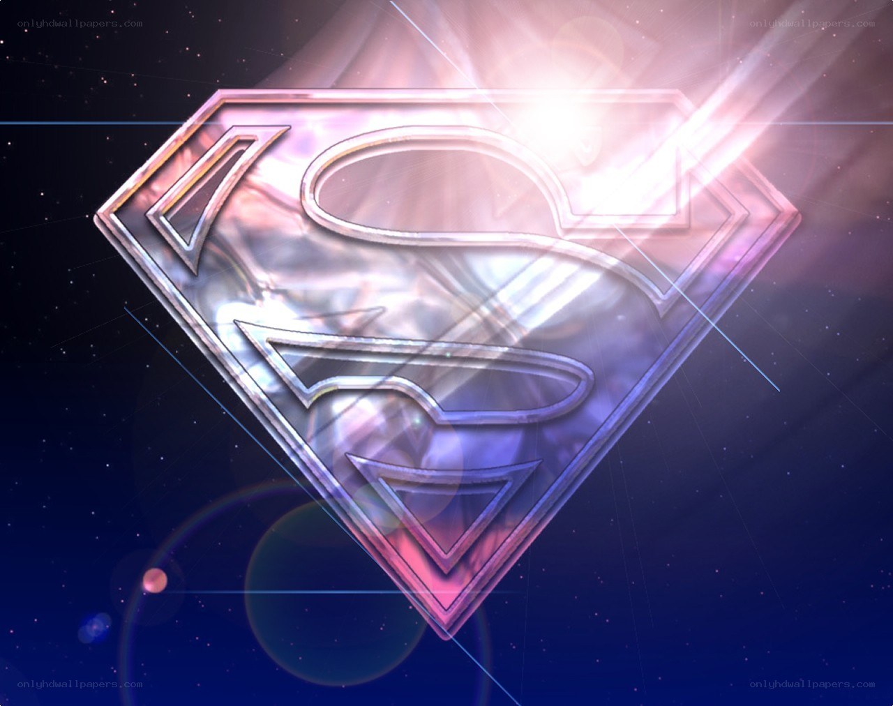 Superman logo in space