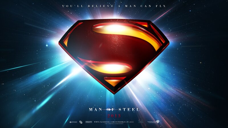 Superman Logo in Space — Blue, Dramatic