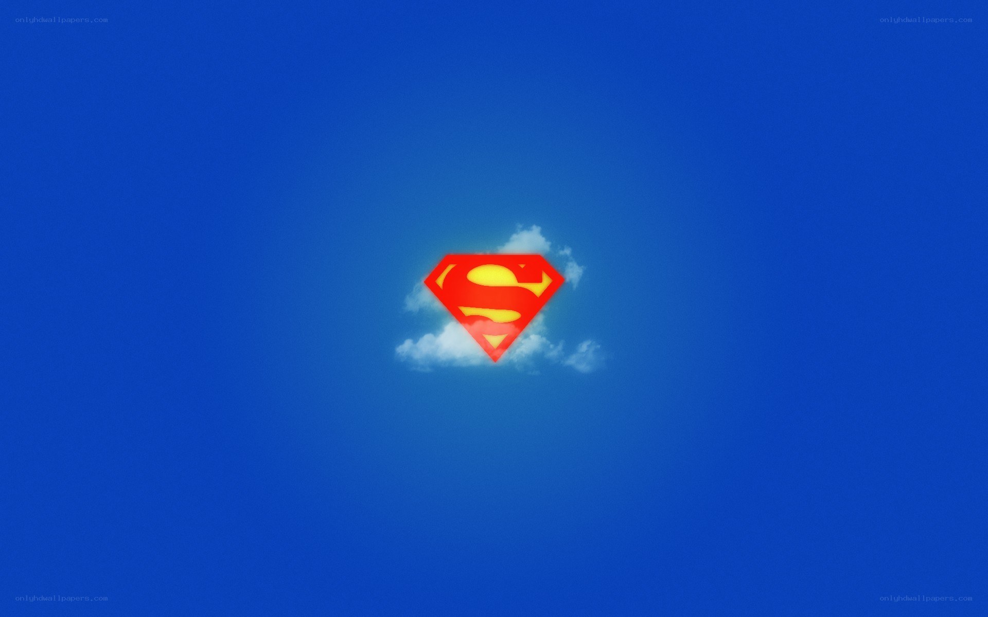 Superman logo in the sky