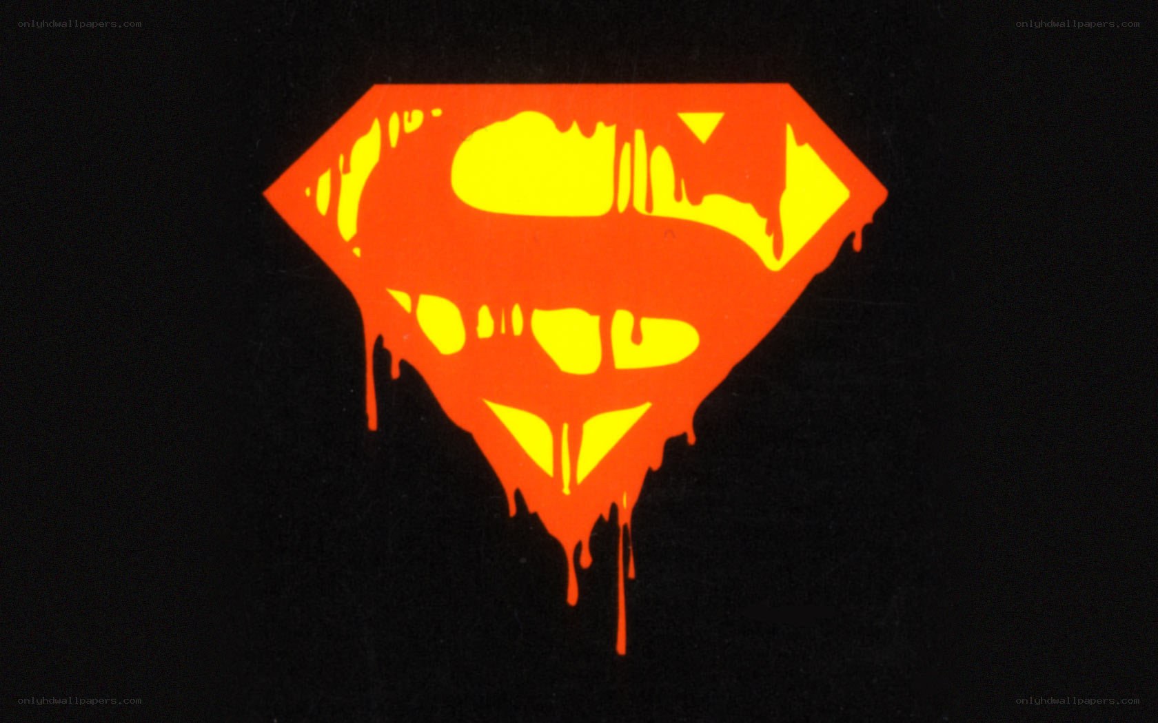 Superman logo melting
