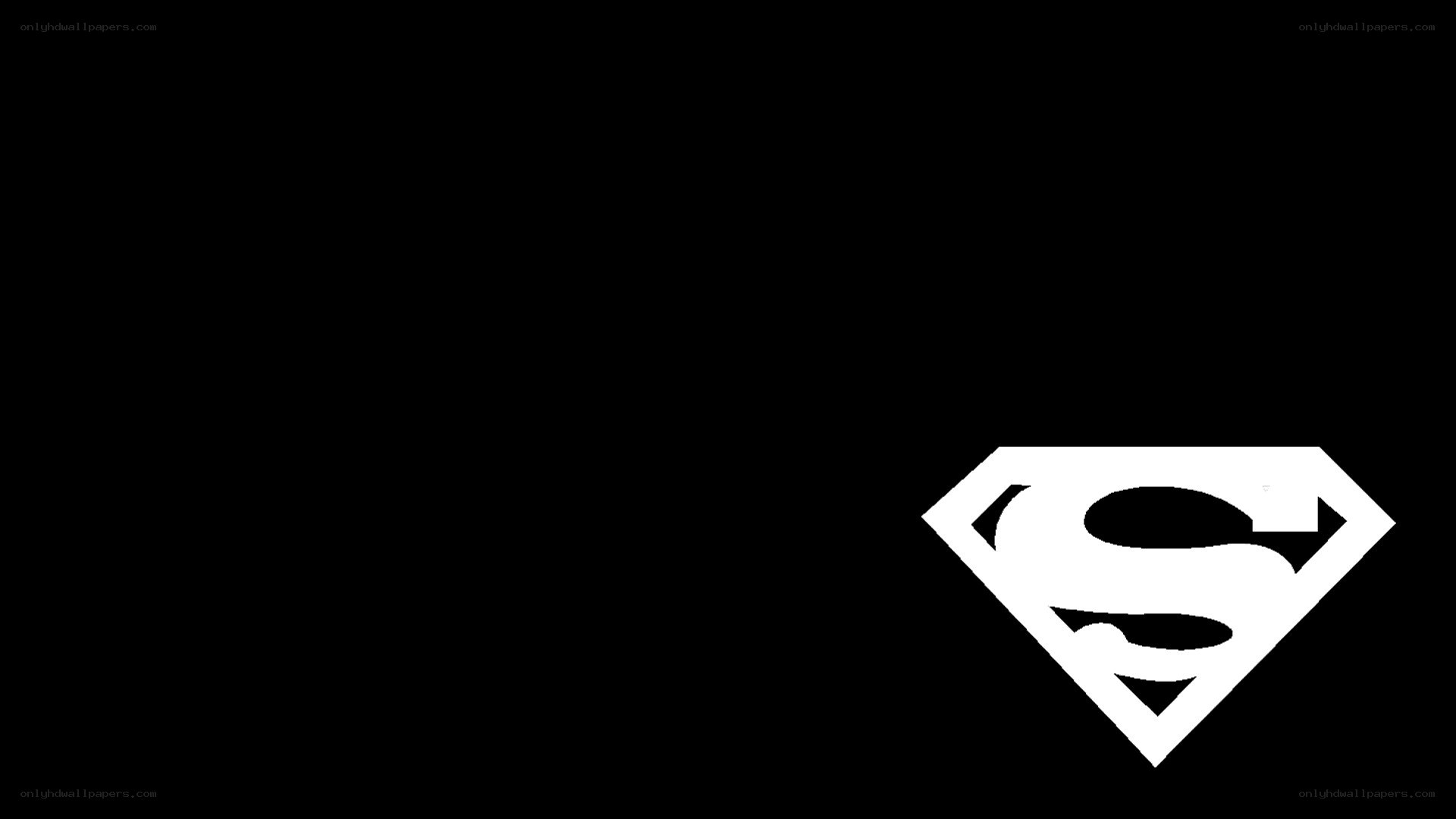 Superman logo on black