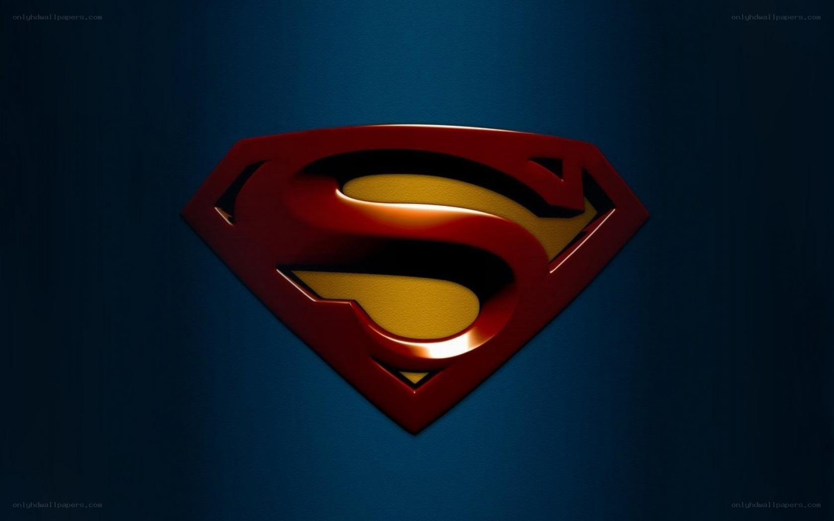 Superman logo on blue
