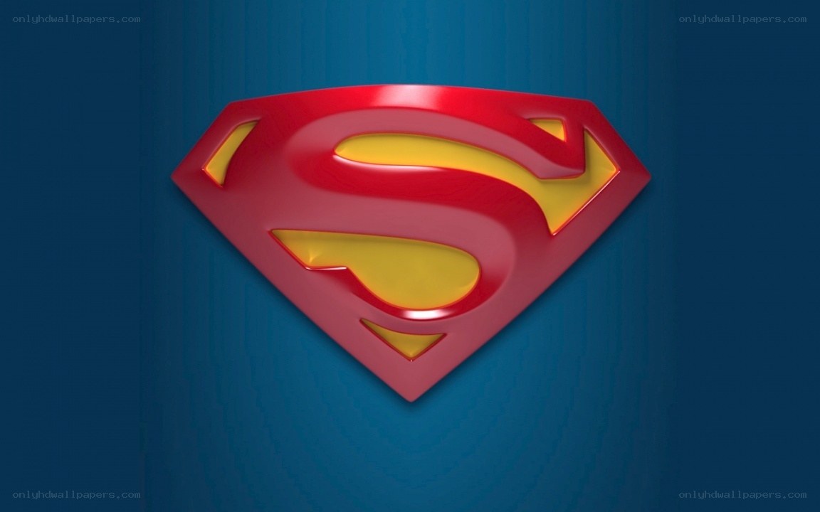 Superman logo on blue