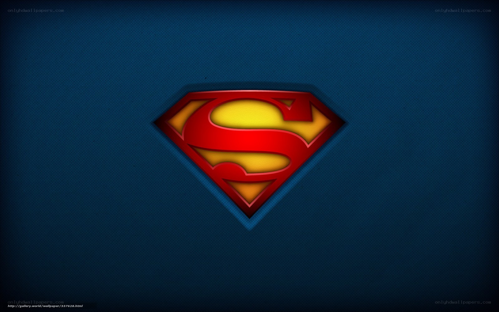 Superman logo on blue