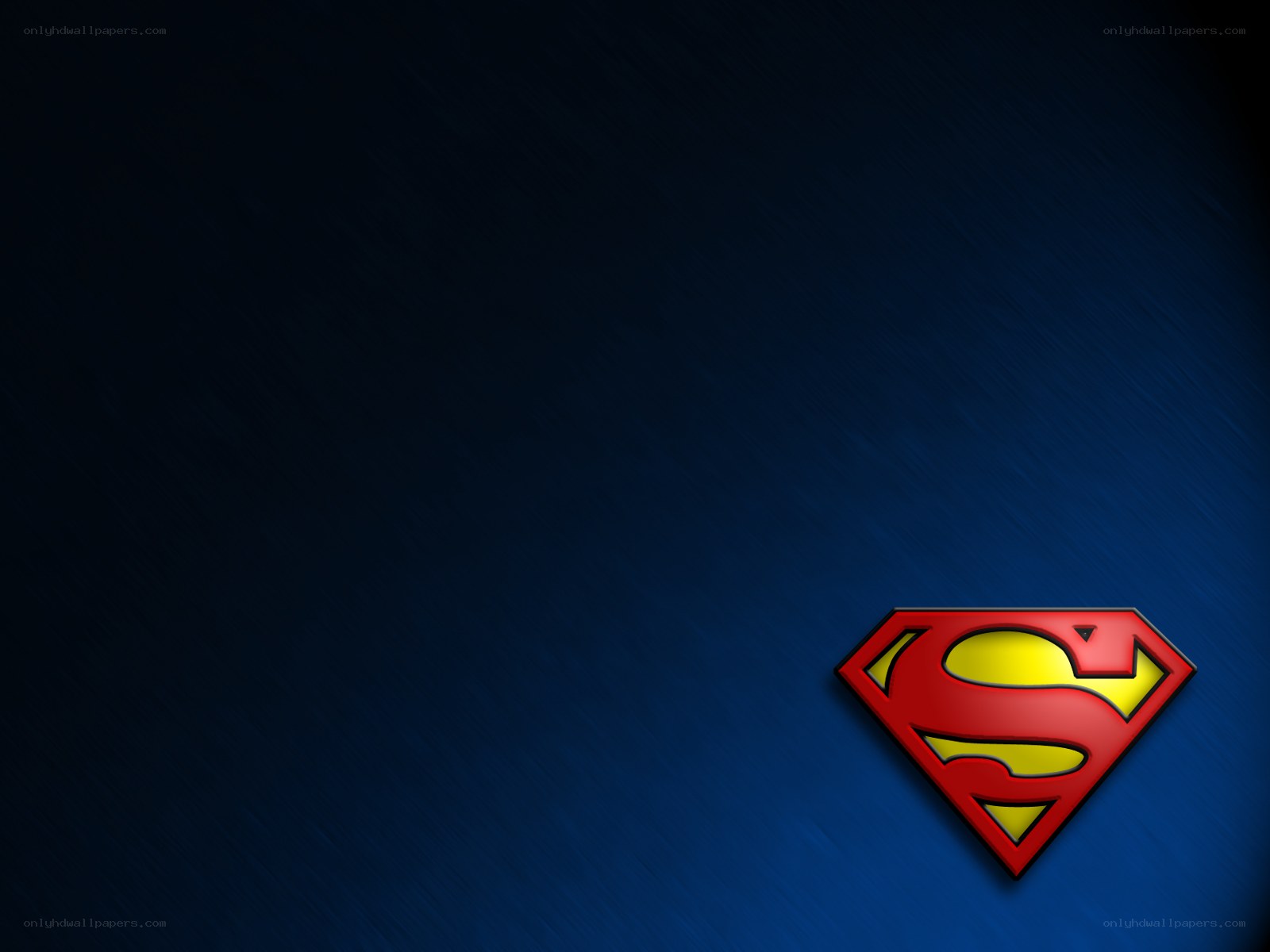 Superman logo on blue