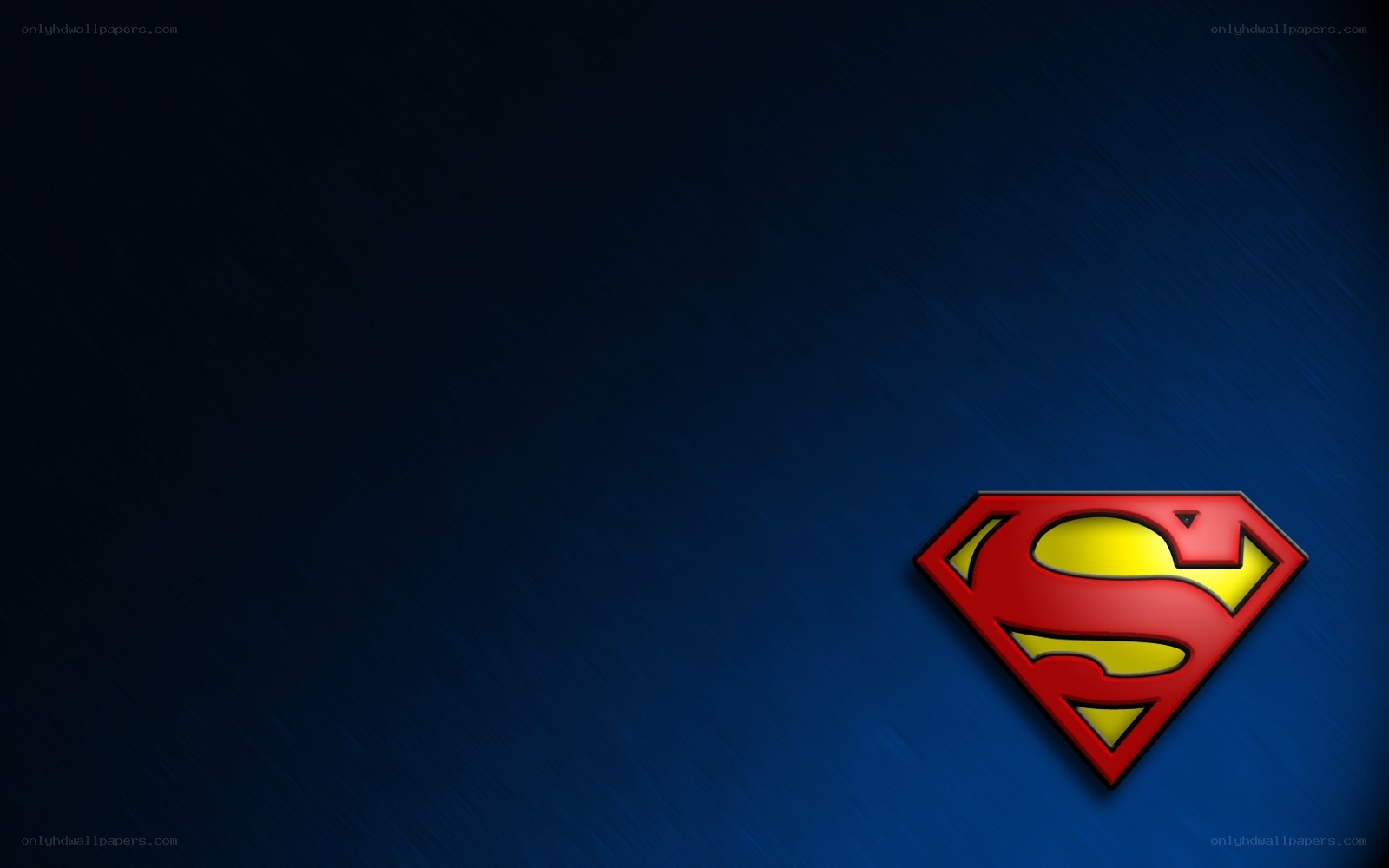 Superman logo on blue