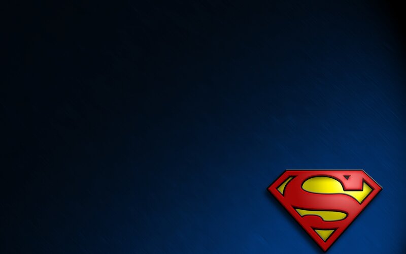 Superman logo on blue