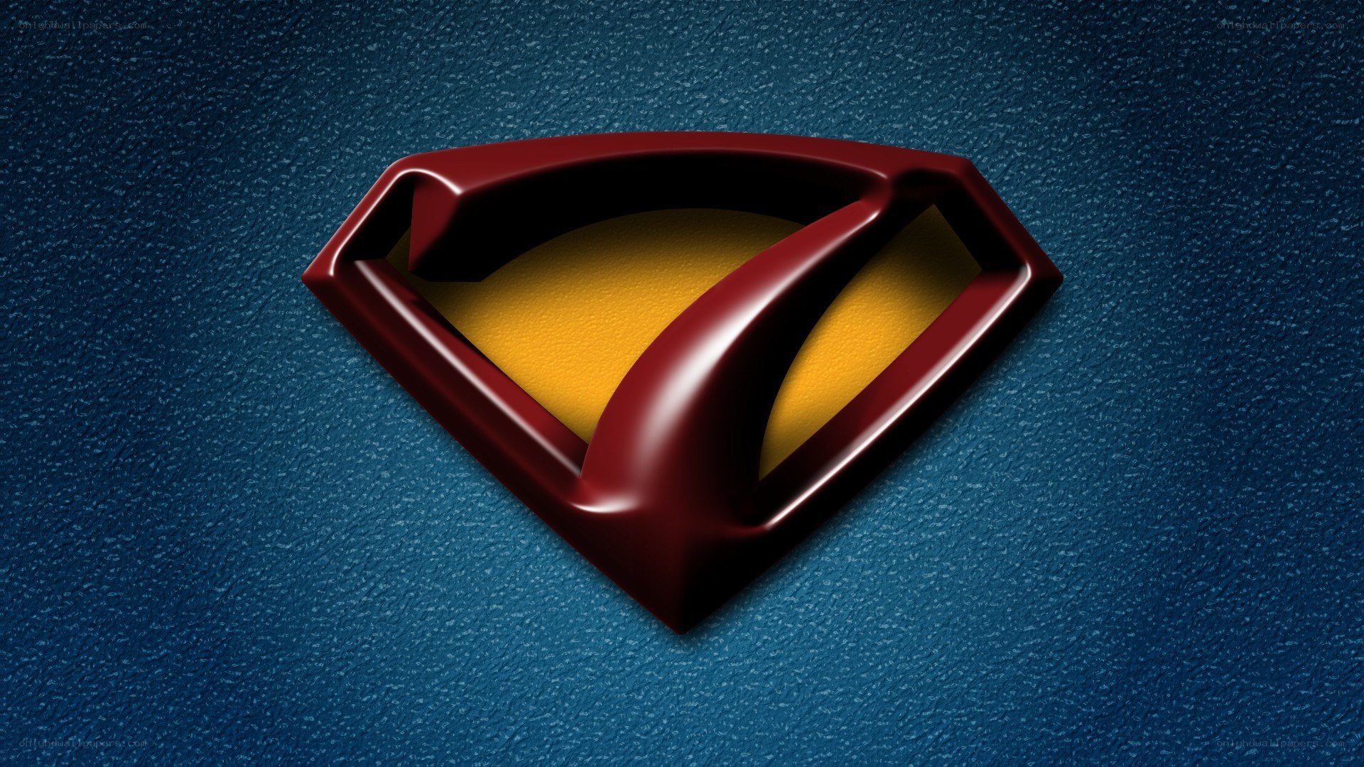 Superman logo on blue background