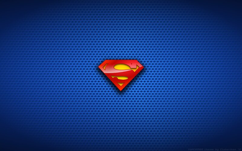 Superman Logo on Blue — Bold