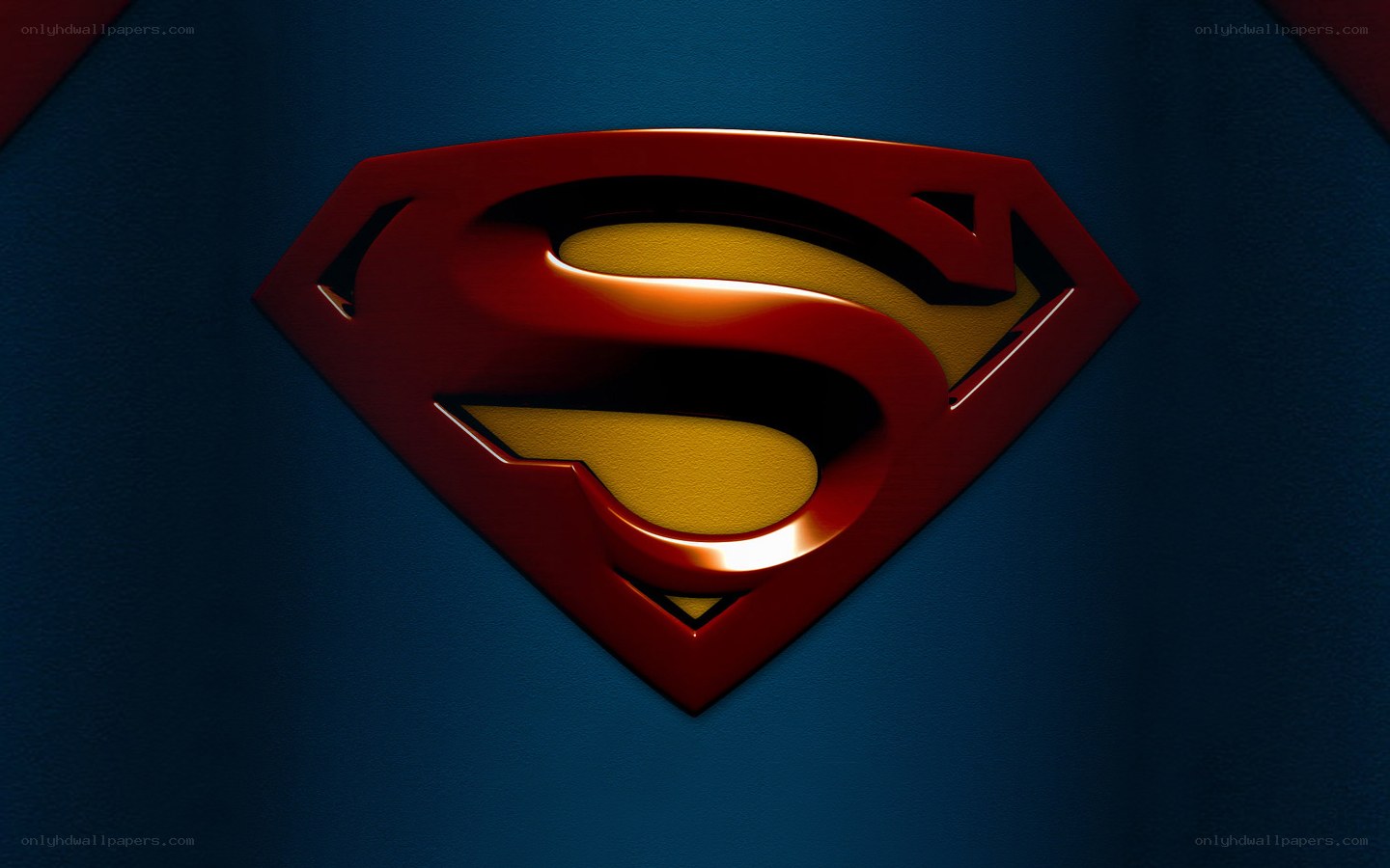 Superman logo on blue suit