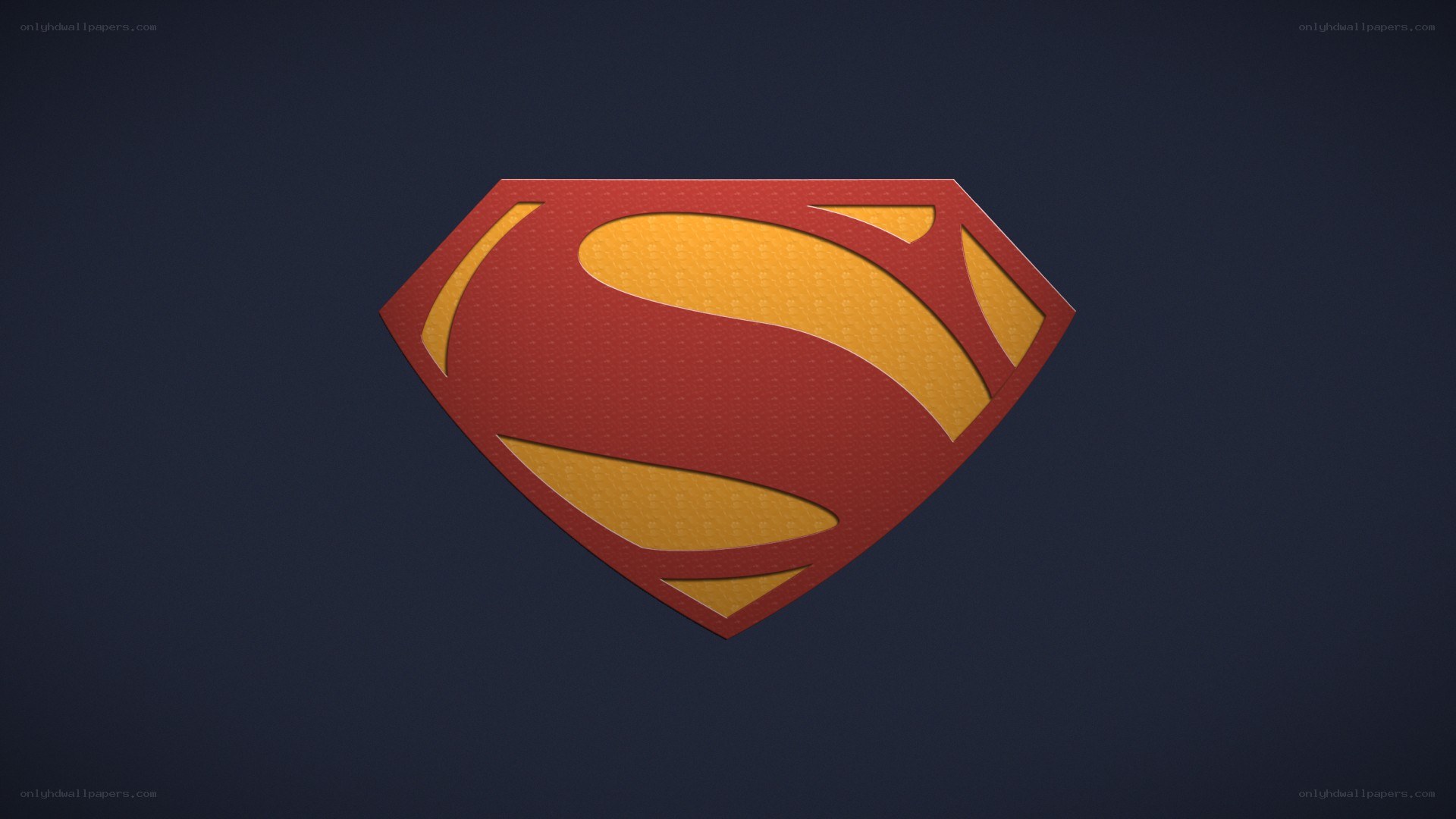 Superman logo on dark background