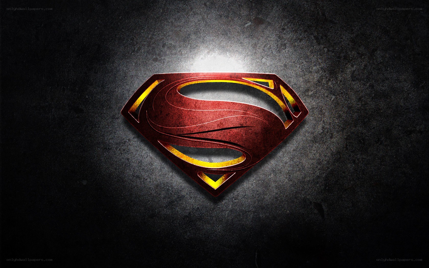 Superman logo on dark background