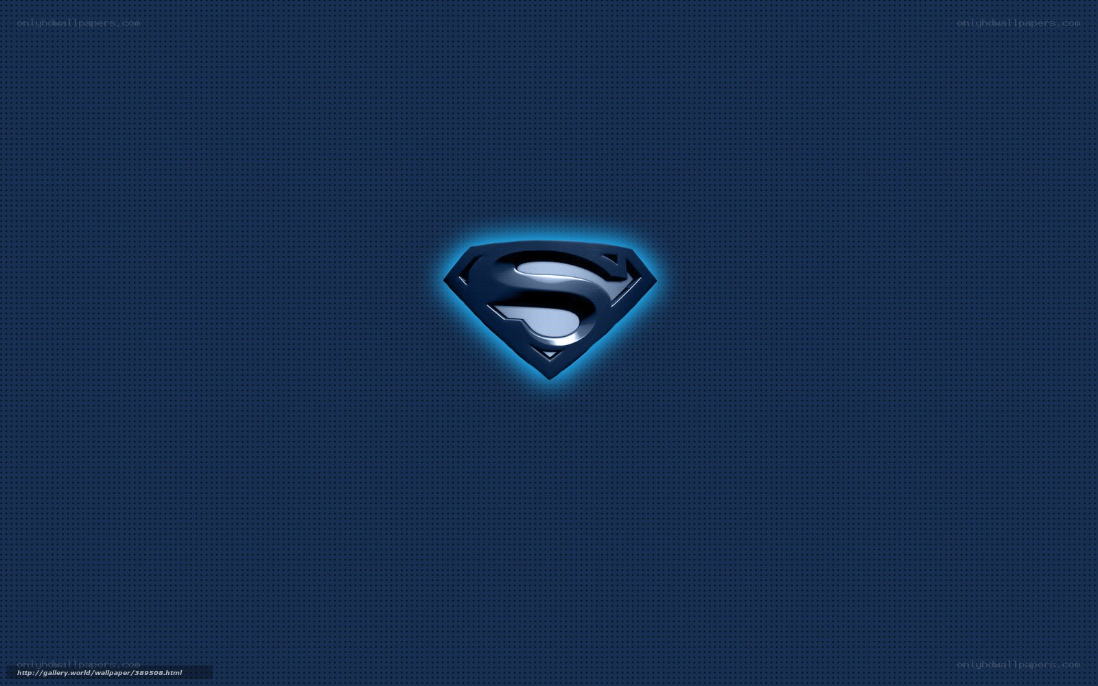 Superman logo on dark background