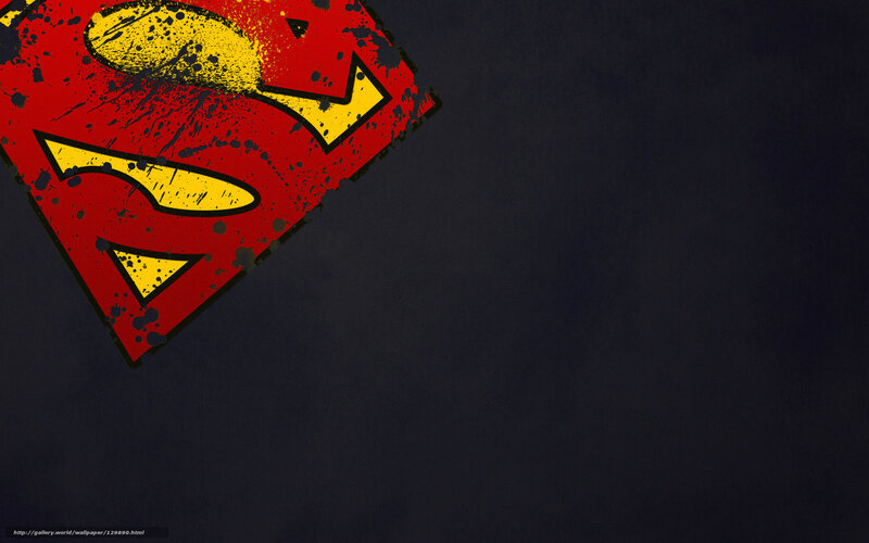 Superman logo on dark background
