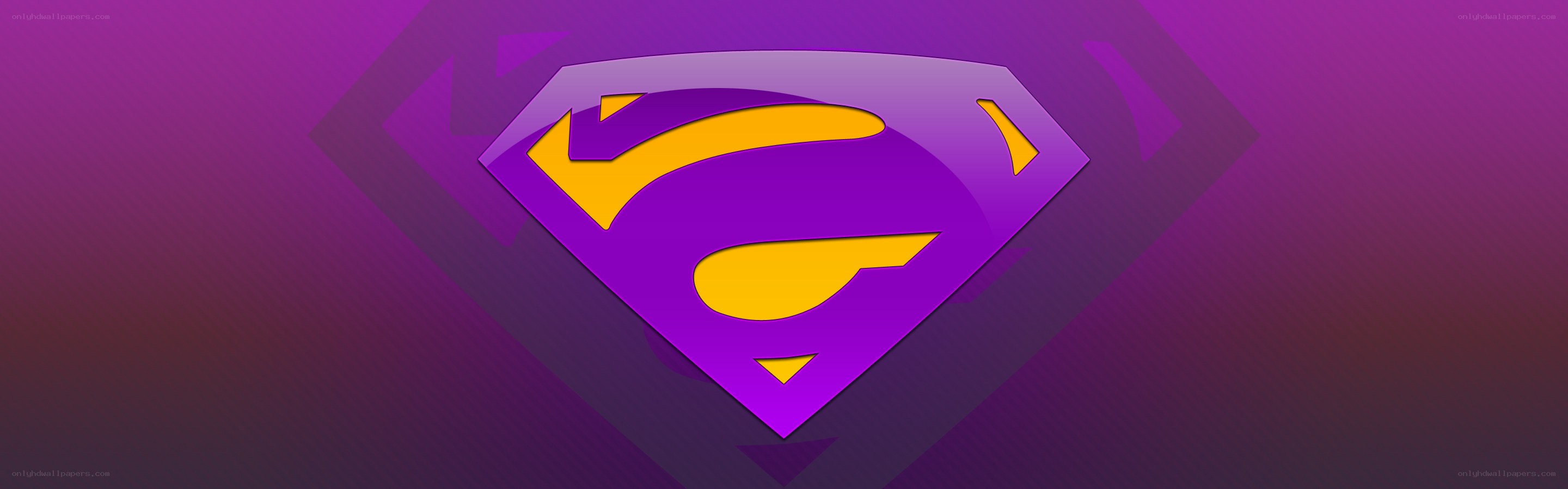 Superman logo on purple background
