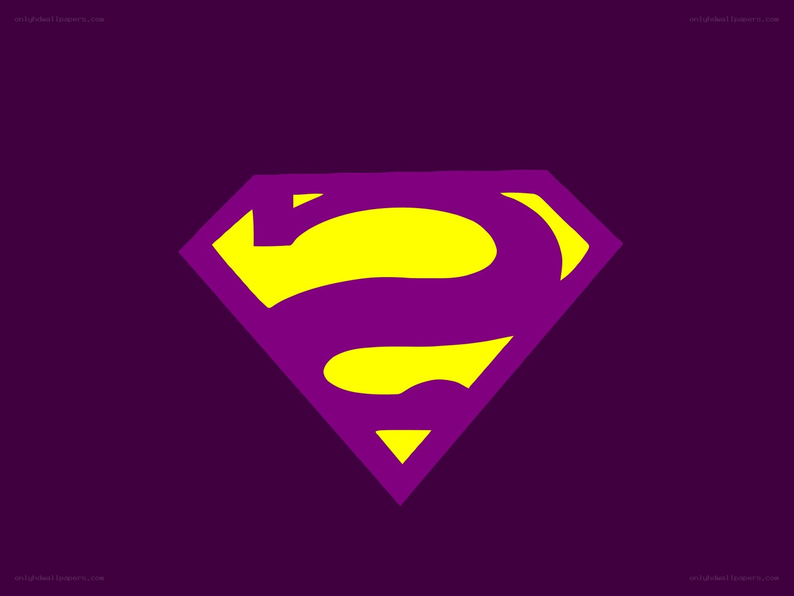 Superman logo on purple