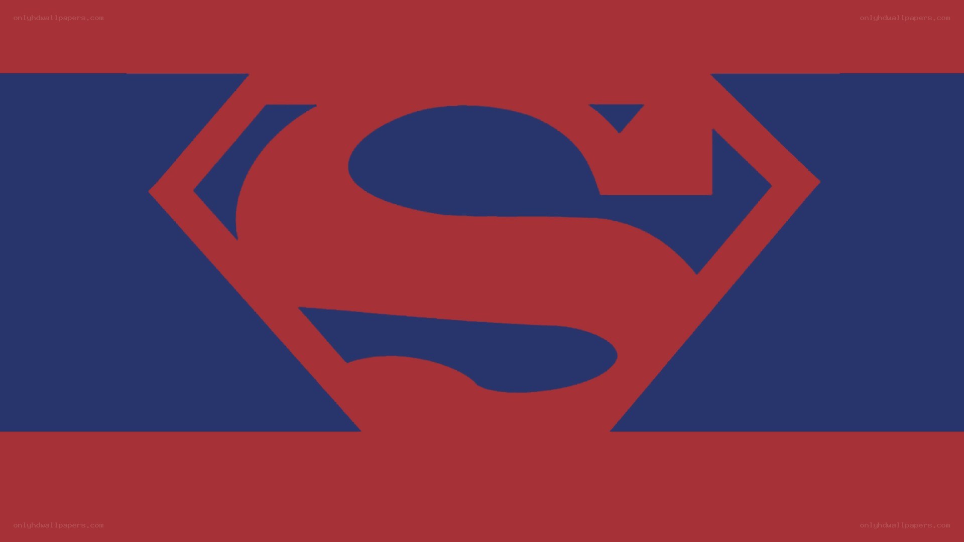 Superman logo on red and blue