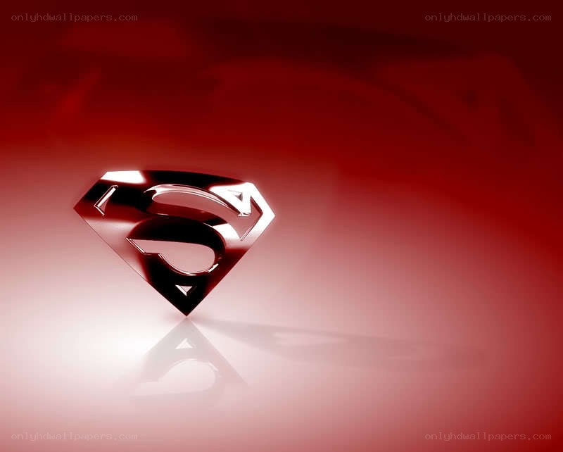 Superman logo on red background