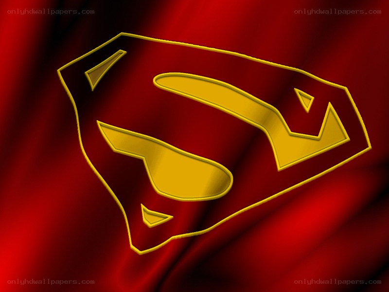 Superman logo on red fabric