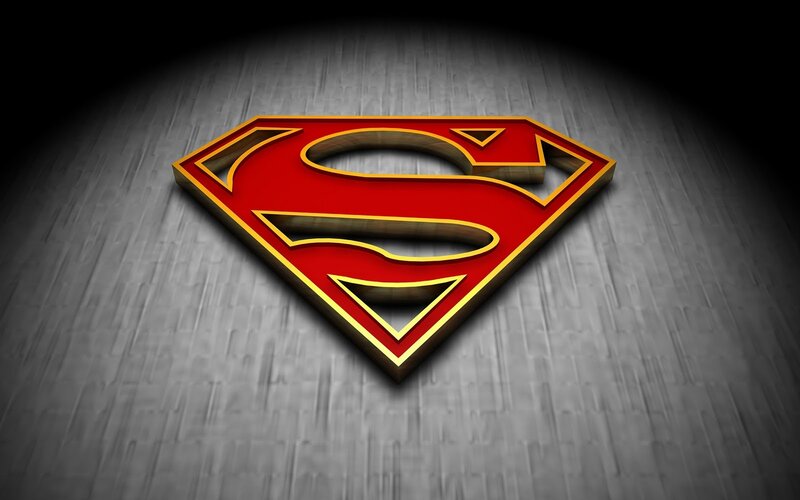 Superman logo on textured surface