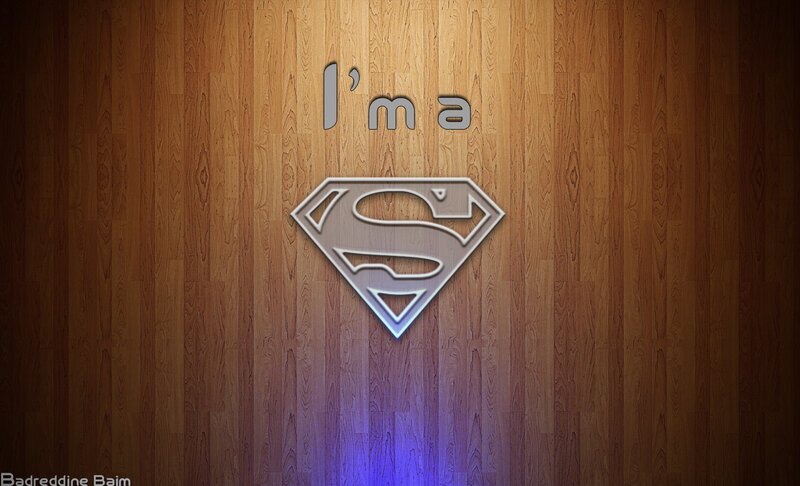 Superman Logo on Wood — Brown