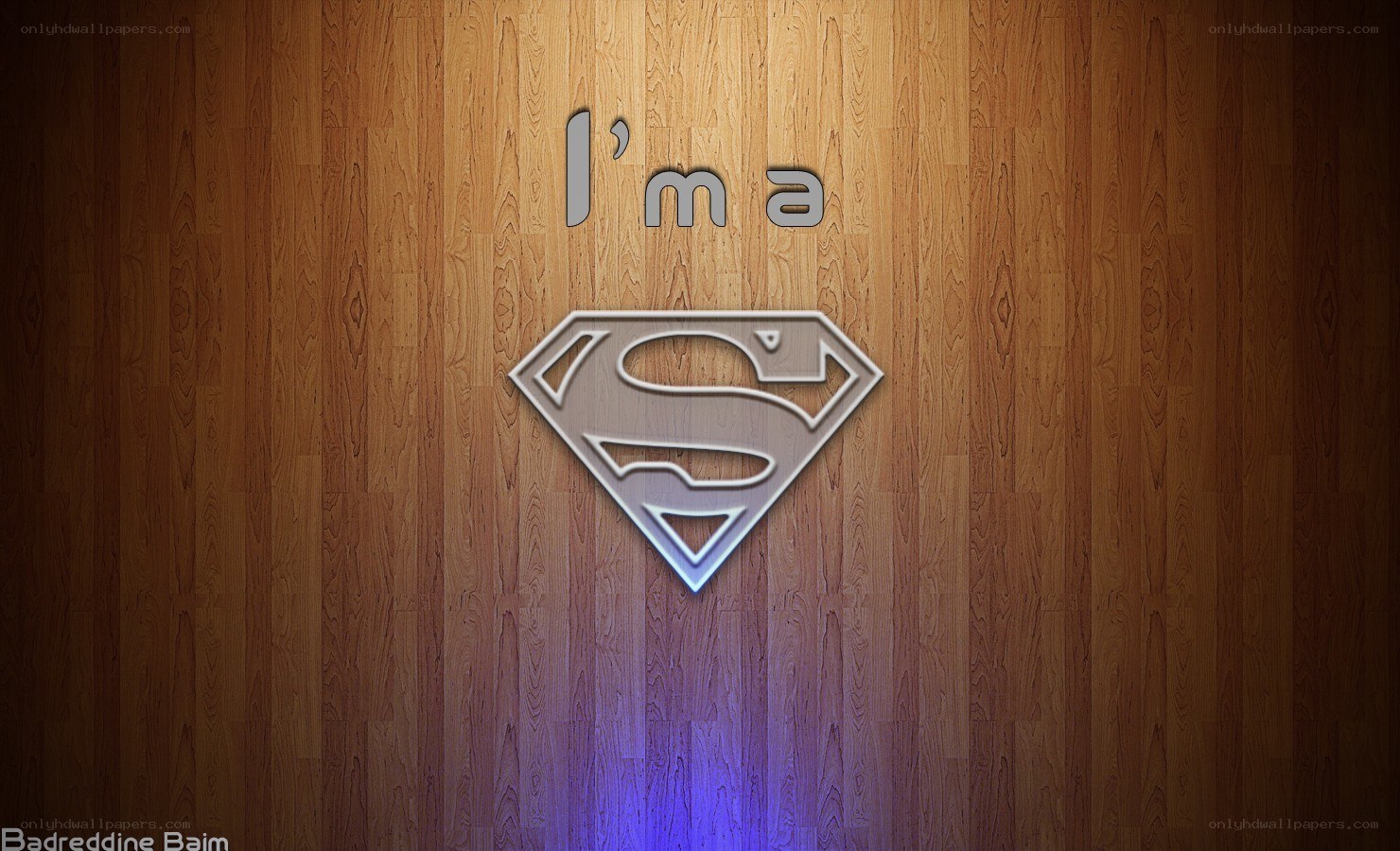 Superman logo on wood