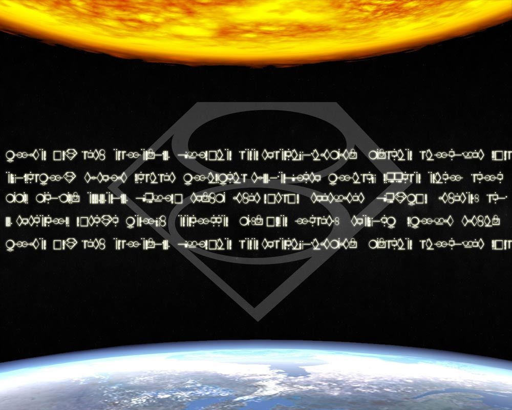 Superman logo over Earth