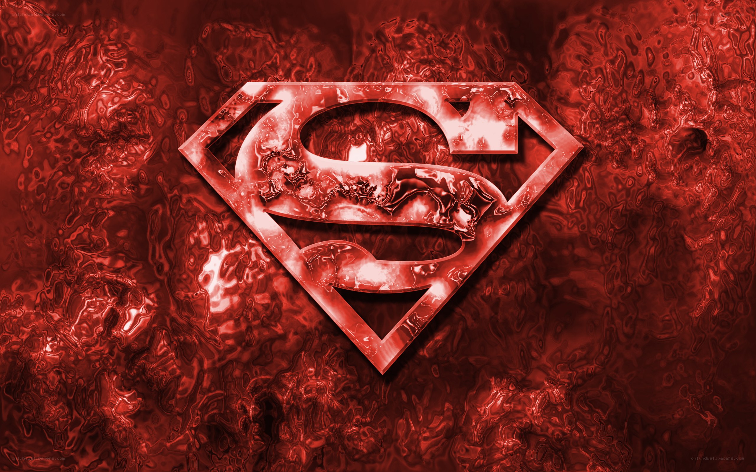 Superman logo red background