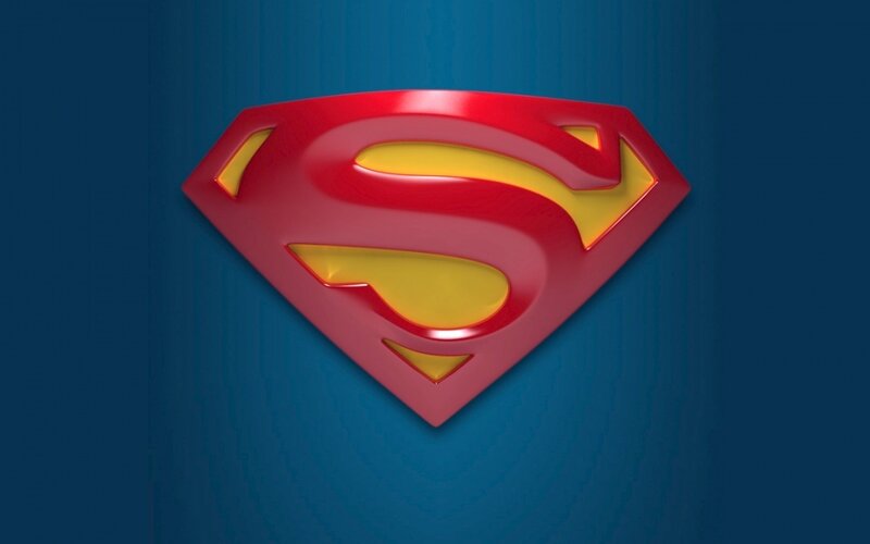Superman Logo — Red, Bold, 3d Render, Shield